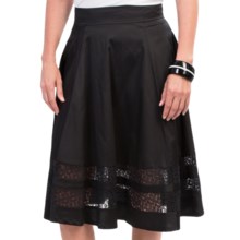 66%OFF 女性のドレスのスカート アマンダ+チェルシーフルスカート - （女性用）ストレッチコットン、レースインセット Amanda + Chelsea Full Skirt - Stretch Cotton Lace Insets (For Women)画像